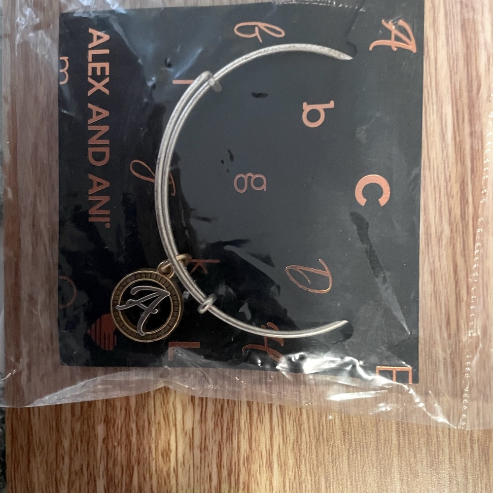 Alex and Ani letter A charm bracelet